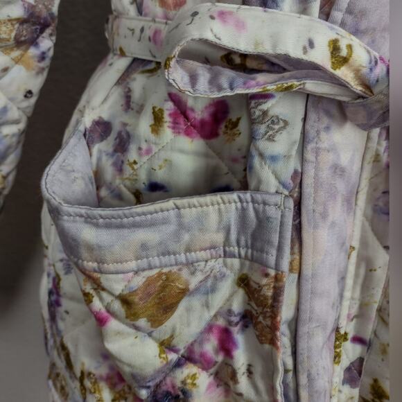 J. Crew X Flora Obscura Floral Quilted Reversible Wrap Jacket PrimaLoft Size L - Picture 11 of 16